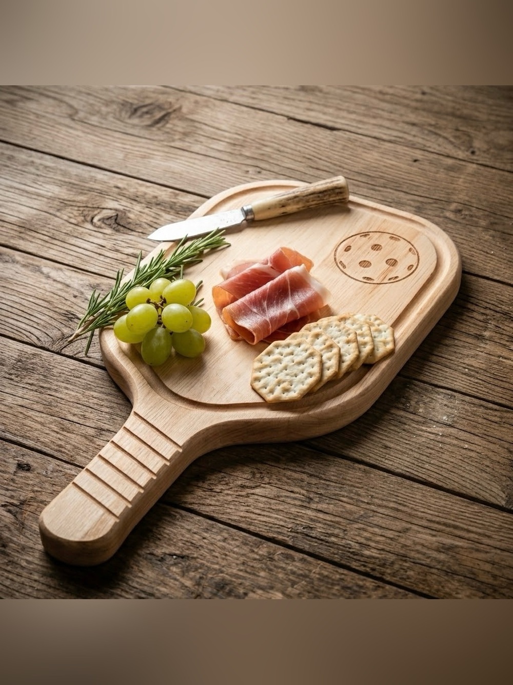 Pickleball Cutting Board Charcuterie & Cutting Board NIB